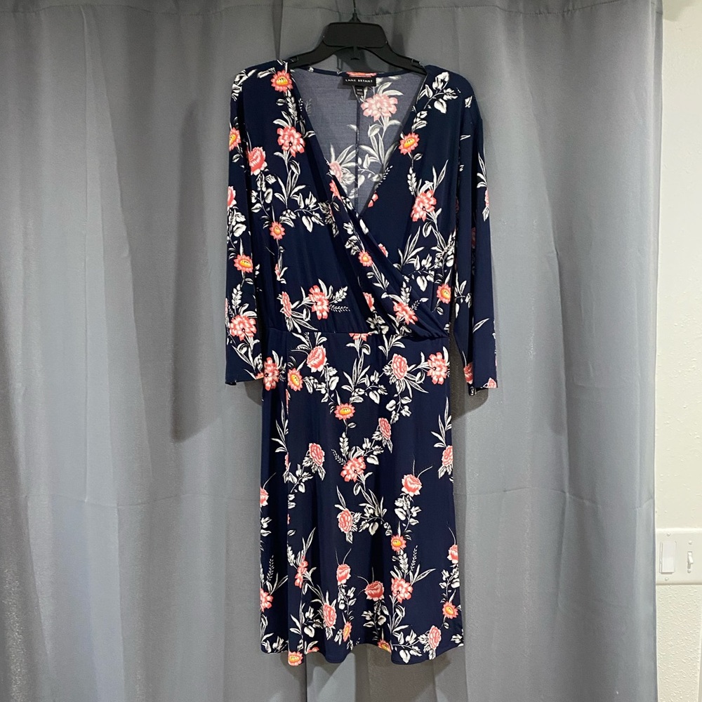 Lane Bryant Navy floral dress- size 18/20